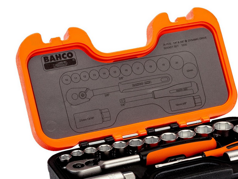 BAHCO Socket set 1/4 & 3/8