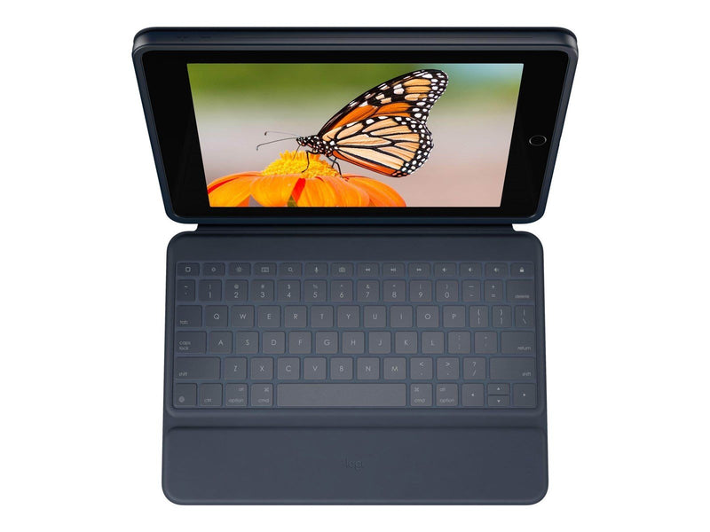 Logitech Rugged Combo 3 For Education - keyboard and folio case - QWERTZ - Swiss - Tastatur & Folio-Set - Schweiz - Blau