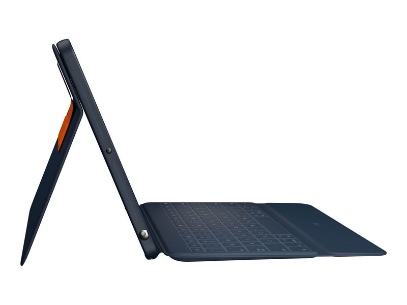 Logitech Rugged Combo 3 For Education - keyboard and folio case - QWERTZ - Swiss - Tastatur & Folio-Set - Schweiz - Blau