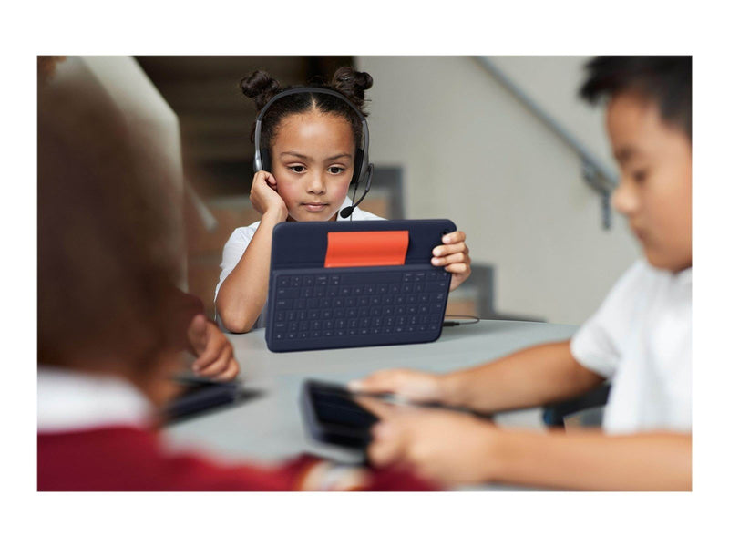 Logitech Rugged Combo 3 For Education - keyboard and folio case - QWERTZ - Swiss - Tastatur & Folio-Set - Schweiz - Blau