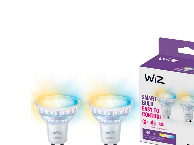 WiZ Tunable GU10 Smart Spot Light 2-pack - Dimmable warm-to-cold White LED