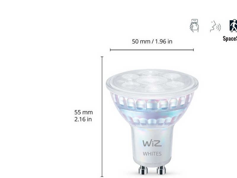 WiZ Tunable GU10 Smart Spot Light 2-pack - Dimmable warm-to-cold White LED