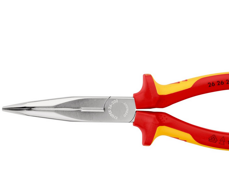 KNIPEX Flachrundzangen mit Schneide, (Storchschnabelzangen)