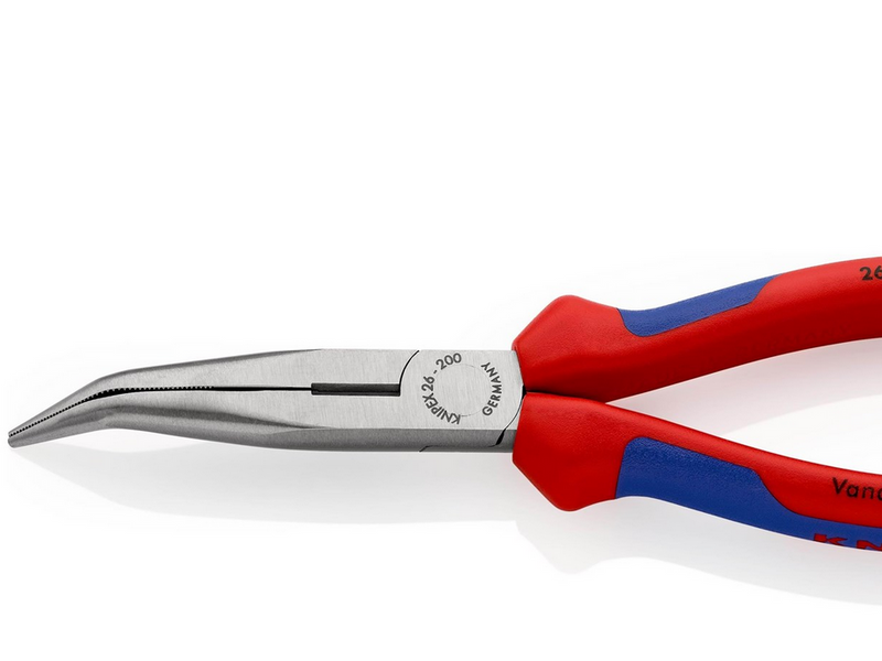 KNIPEX Flachrundzangen mit Schneide, (Storchschnabelzangen)