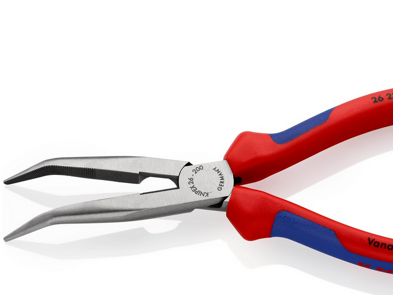 KNIPEX Flachrundzangen mit Schneide, (Storchschnabelzangen)