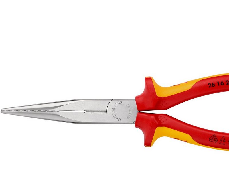 KNIPEX Flachrundzangen mit Schneide, (Storchschnabelzangen)