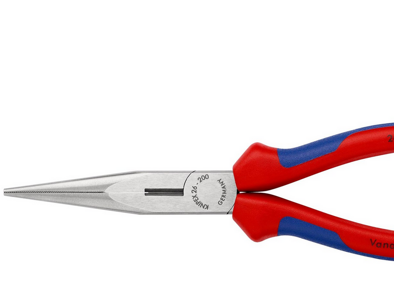 KNIPEX Flachrundzangen mit Schneide, (Storchschnabelzangen)