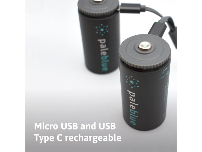 paleblue D USB Rechargeable Smart Batteries - 2-Pack