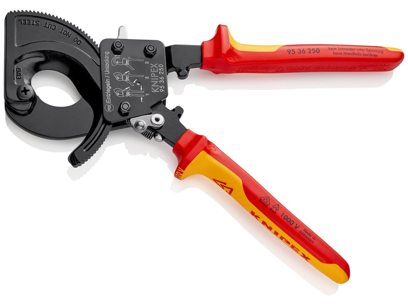 KNIPEX Kabelschneider, (Ratschenprinzip)