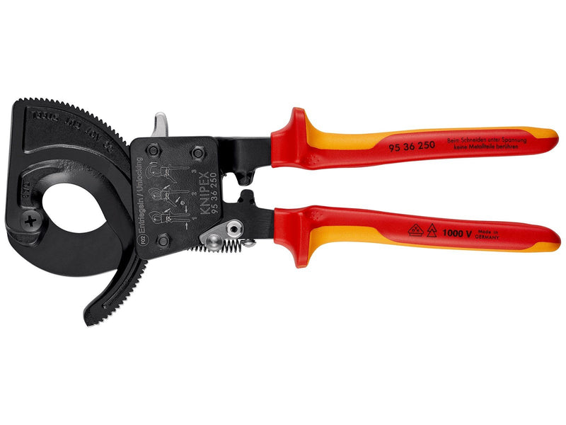 KNIPEX Kabelschneider, (Ratschenprinzip)