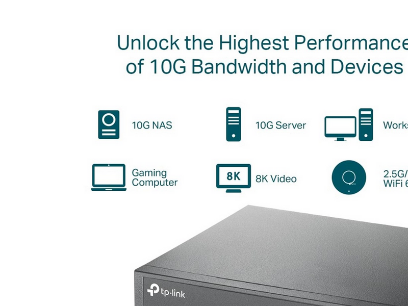TP-Link TL-SX1008 8-Port 10G Desktop/Rackmount Switch