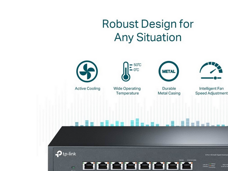 TP-Link TL-SX1008 8-Port 10G Desktop/Rackmount Switch