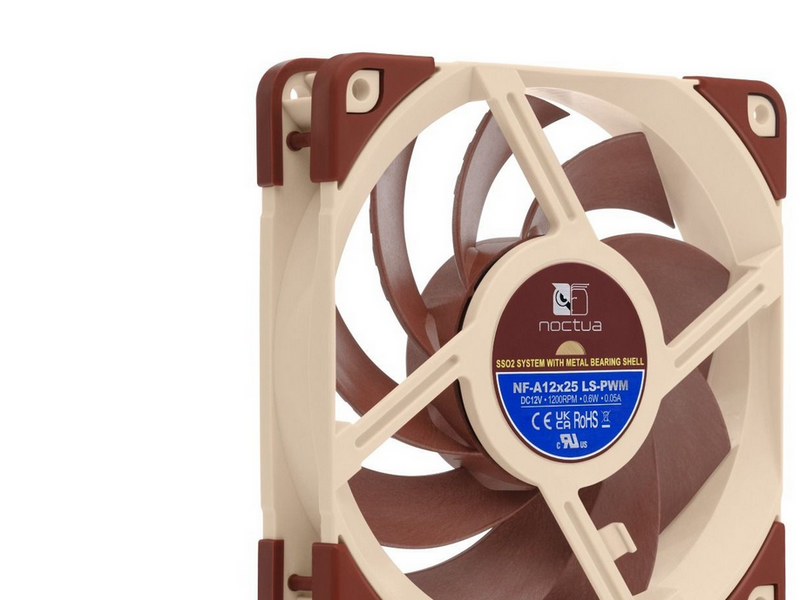 Noctua NF-A12x25 LS-PWM - Gehäuselüfter - 120mm - Braun - 12 dBA