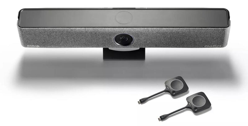 All-in-One Videokonferenzlösung Samsung Flip Pro WM55B, Neomounts FL50-525WH1, Barco Clickshare Bar Pro & Halterung