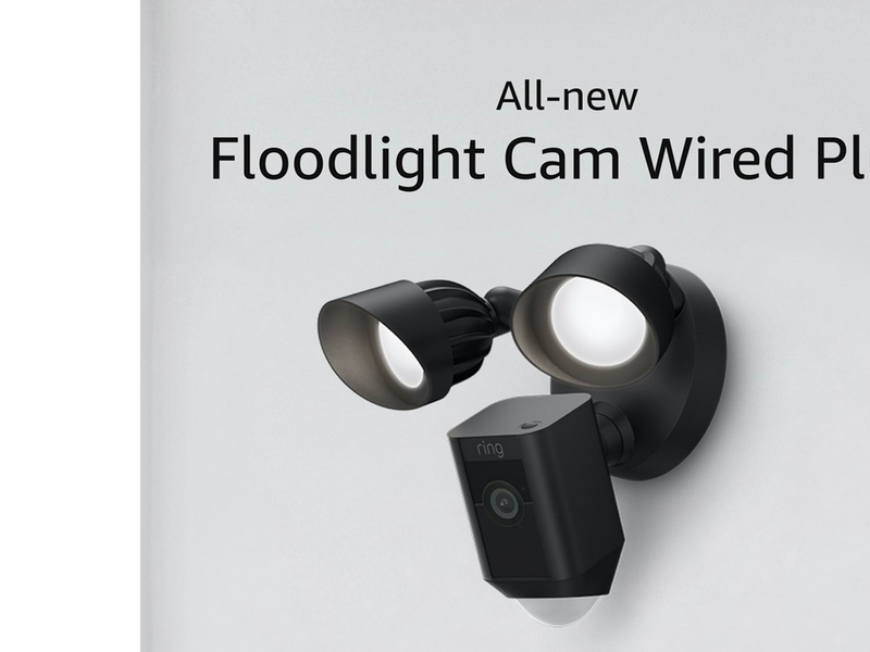 Ring Floodlight Cam Wired Plus - Schwarz