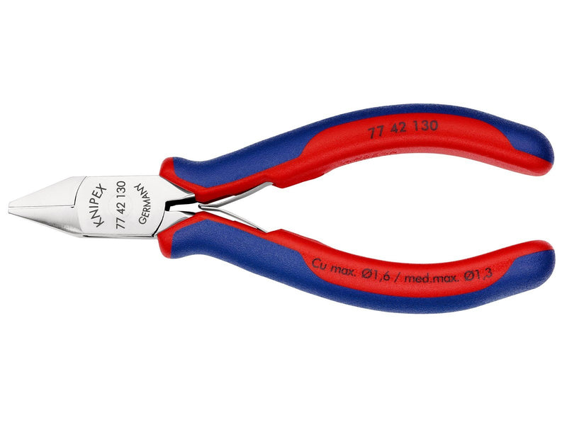 KNIPEX Elektronik-Seitenschneider, mit durchgestecktem Gelenk