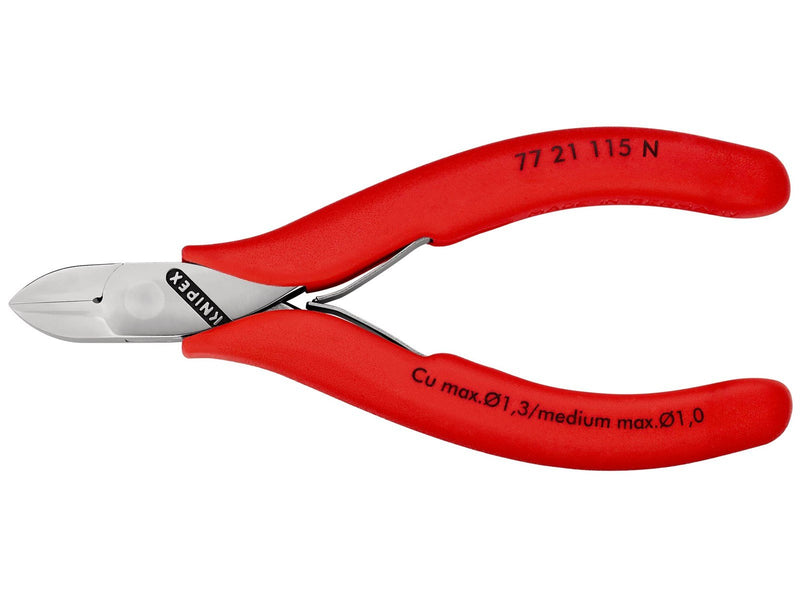 KNIPEX Elektronik-Seitenschneider, mit durchgestecktem Gelenk