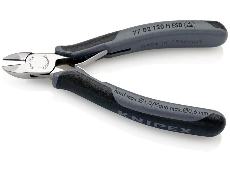 KNIPEX Elektronik-Seitenschneider ESD, mit eingesetzter Hartmetallschneide