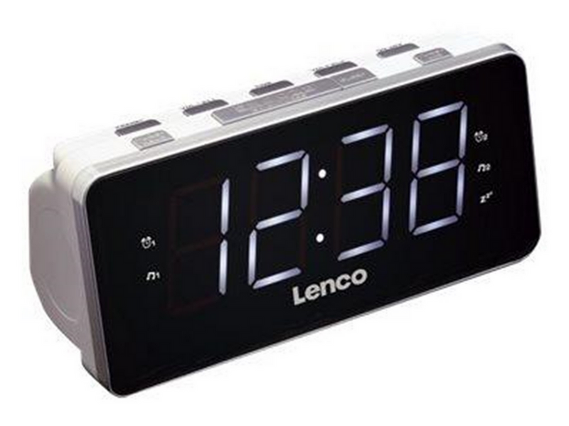 Lenco CR-18 - clock radio - FM - Weiß