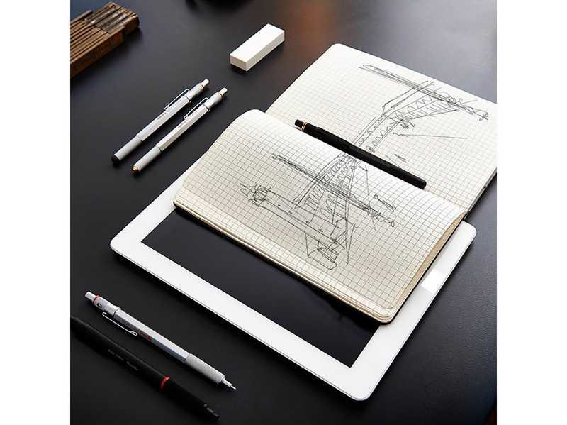 Rotring rOtring 800+ Druckbleistift mit Stylus für Touchscreen | 0,5 mm | schwarzer Schaft