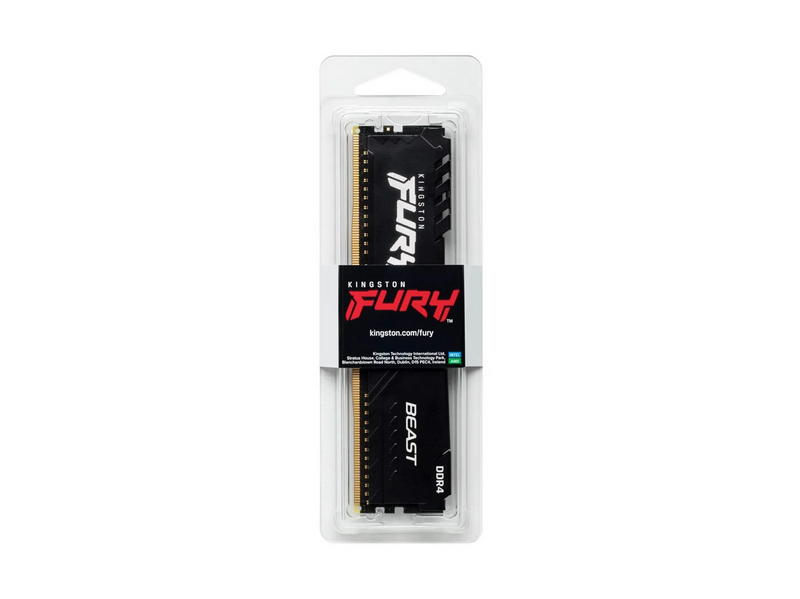 Kingston FURY Beast DDR4-3600 - 16GB - CL17 - Dual Channel (2 pcs) - Intel XMP - Schwarz