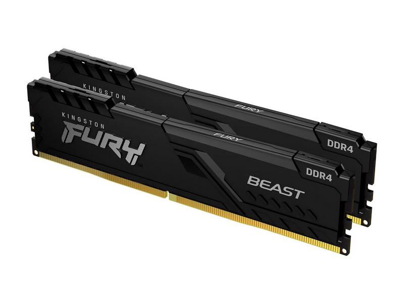 Kingston FURY Beast DDR4-3600 - 16GB - CL17 - Dual Channel (2 pcs) - Intel XMP - Schwarz
