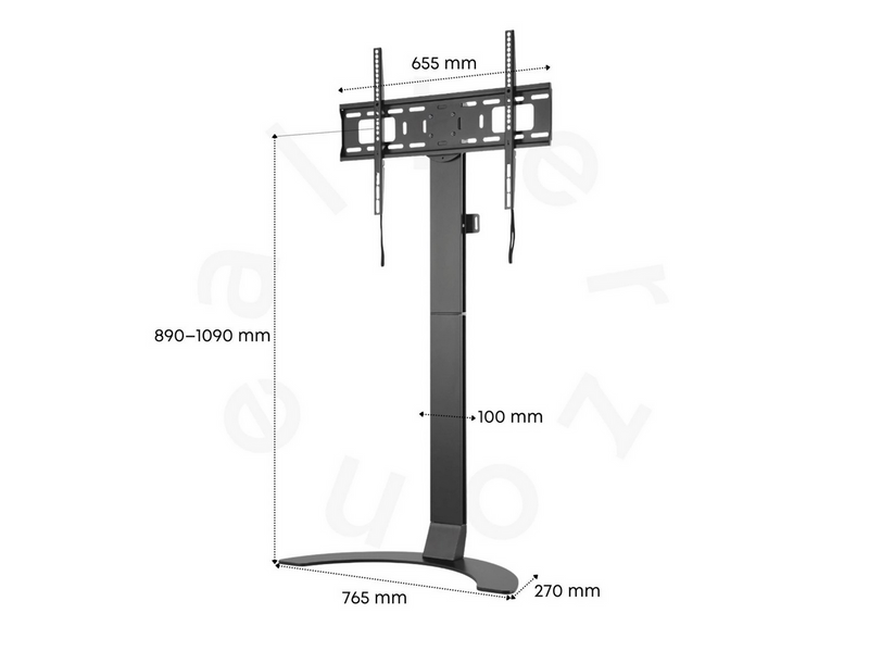 Alterzone Arc TV floor stand for 37"-70" TVs black - Max 30 kg - recommended for