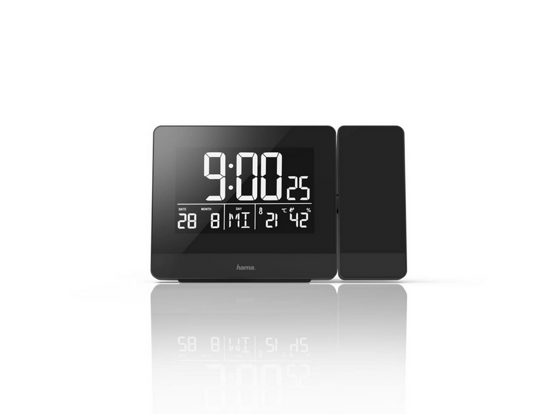 Hama Plus Charge - alarm clock - electronic - desktop - black