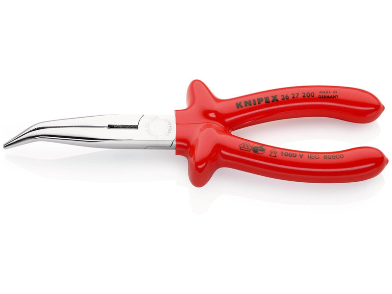 KNIPEX Flachrundzangen mit Schneide, (Storchschnabelzangen)