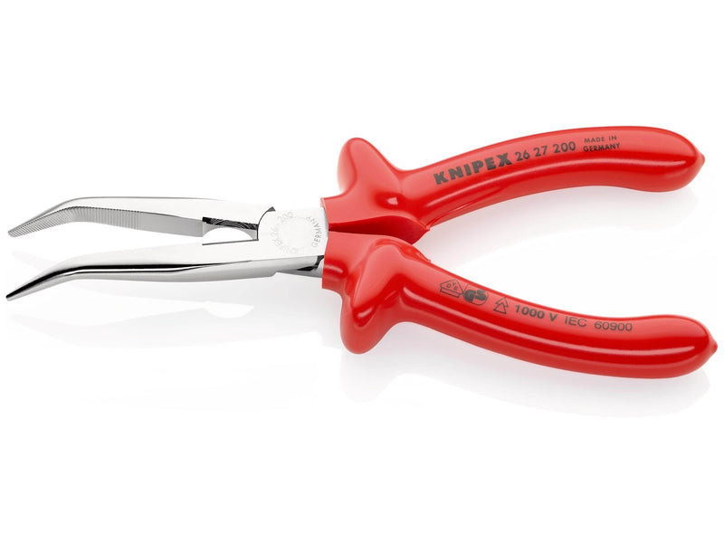 KNIPEX Flachrundzangen mit Schneide, (Storchschnabelzangen)