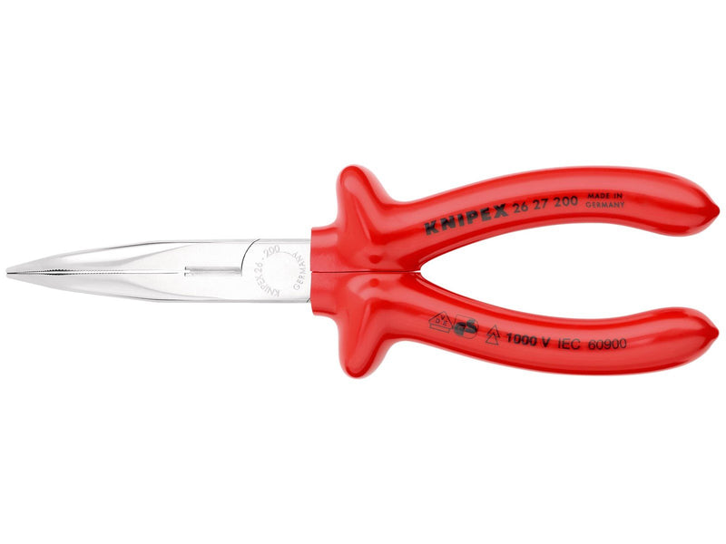 KNIPEX Flachrundzangen mit Schneide, (Storchschnabelzangen)
