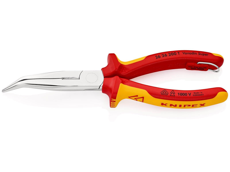 KNIPEX Flachrundzangen mit Schneide, (Storchschnabelzangen)
