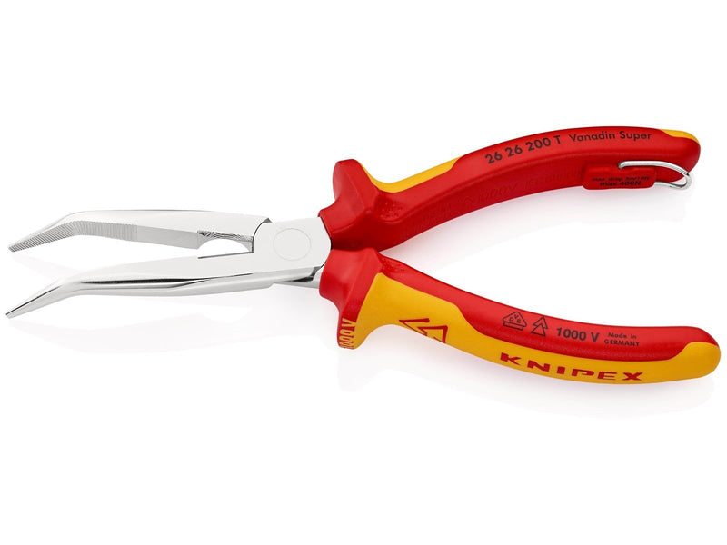 KNIPEX Flachrundzangen mit Schneide, (Storchschnabelzangen)