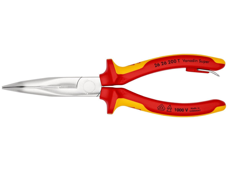 KNIPEX Flachrundzangen mit Schneide, (Storchschnabelzangen)