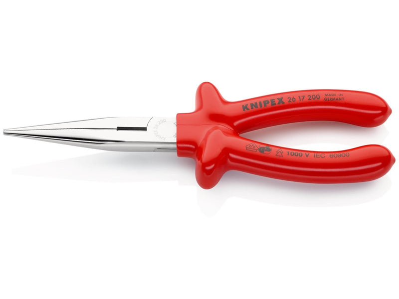 KNIPEX Flachrundzangen mit Schneide, (Storchschnabelzangen)