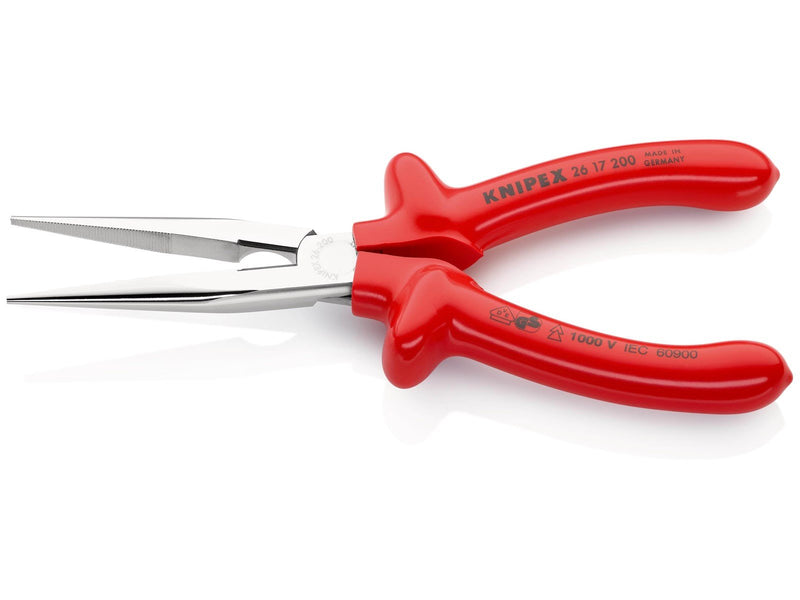 KNIPEX Flachrundzangen mit Schneide, (Storchschnabelzangen)