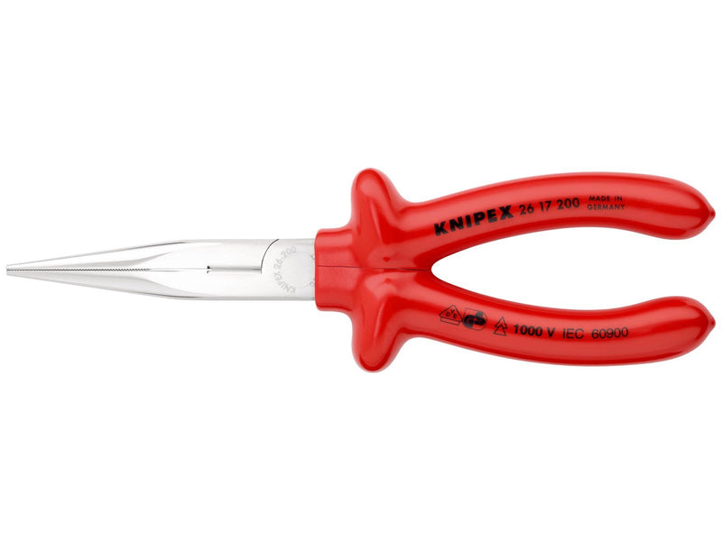 KNIPEX Flachrundzangen mit Schneide, (Storchschnabelzangen)