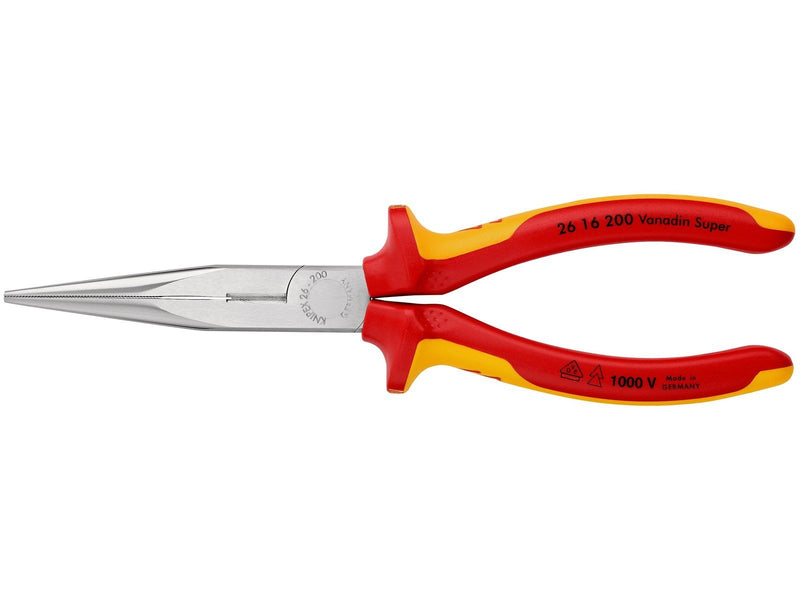 KNIPEX Flachrundzangen mit Schneide, (Storchschnabelzangen)