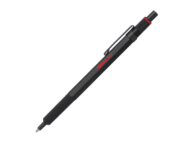Rotring rOtring 600 Kugelschreiber | mittlere Spitze | Schwarze Tinte | schwarzer Schaft | nachfüllbar