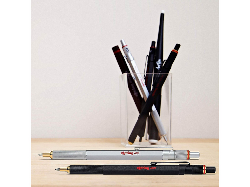 Rotring rOtring 800 Kugelschreiber | mittlere Spitze | Schwarze Tinte | Schwarze Schaft | nachfüllbar