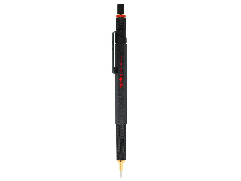 Rotring rOtring 800 Druckbleistift | 0,5 mm | Schwarz Vollmetall
