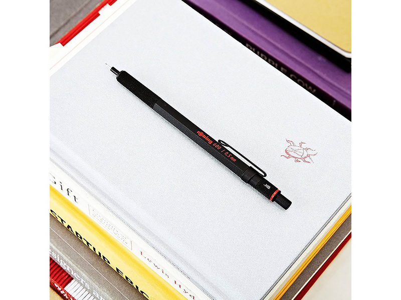 Rotring rOtring 600 Druckbleistift | 0,5 mm | Schwarz | Ergonomisches Vollmetallgehäuse