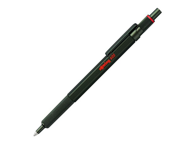 Rotring rOtring 6 Kugelschreiber | mittlere Spitze | Schwarze Tinte | Grüner Schaft | nachfüllbar