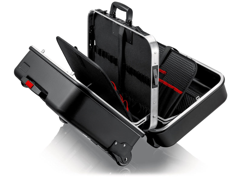 KNIPEX Werkzeugkoffer "BIG Twin Move" Elektro, mit integrierten Rollen und Teleskopgriff, leer