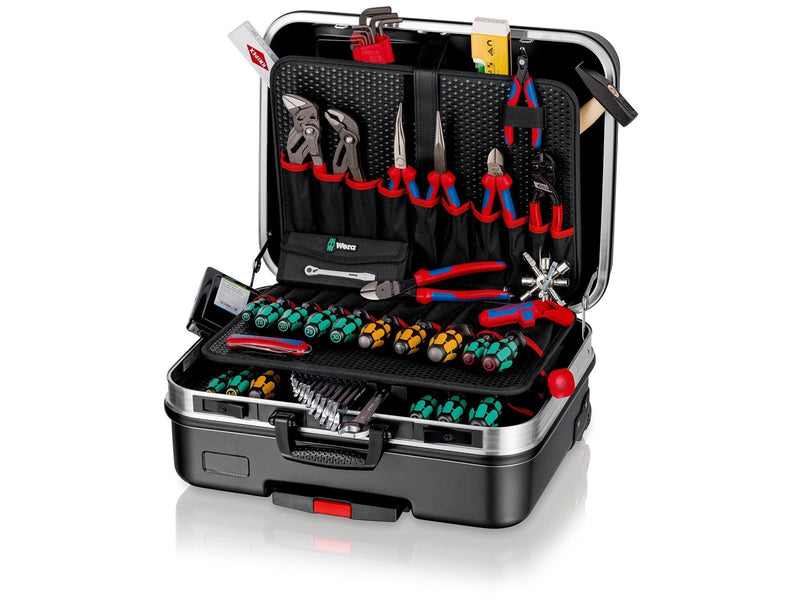 KNIPEX Werkzeugkoffer "BIG Basic Move" Mechanik, 90-teilig, mit integrierten Rollen und Teleskopgriff