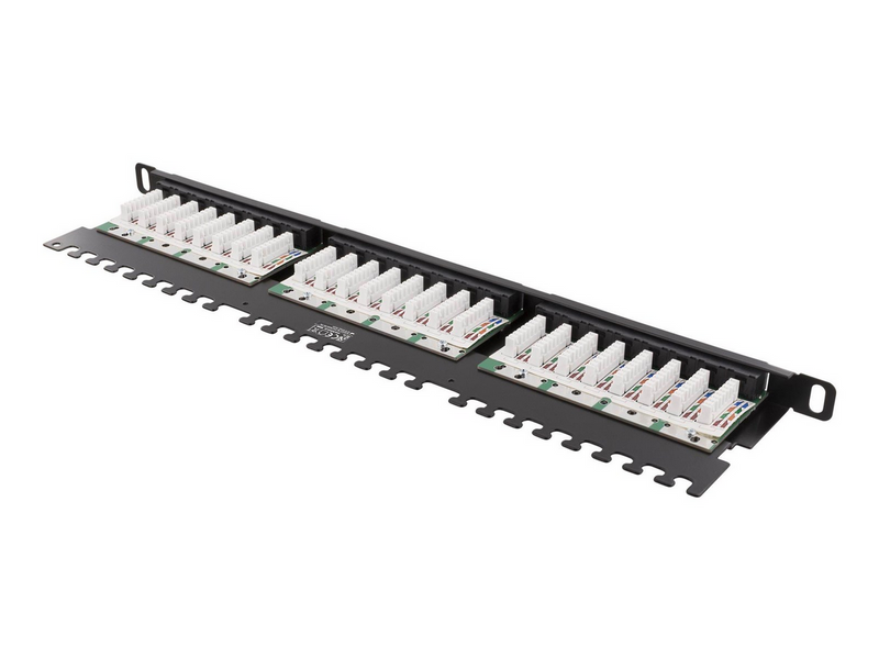 Deltaco UTP Patchpanel 24xRJ45 Cat6 Krone-termin