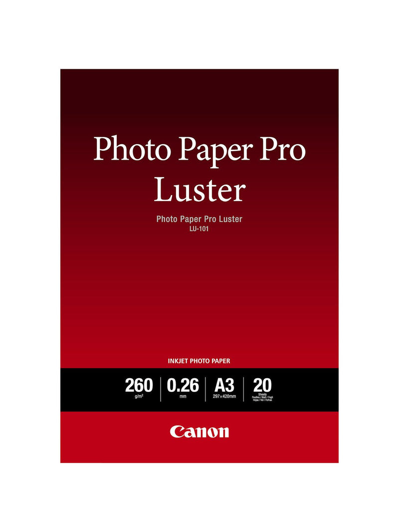Canon LU-101 Luster Fotopapier Pro A3 297x420mm 260 g/m² - 20 Blatt