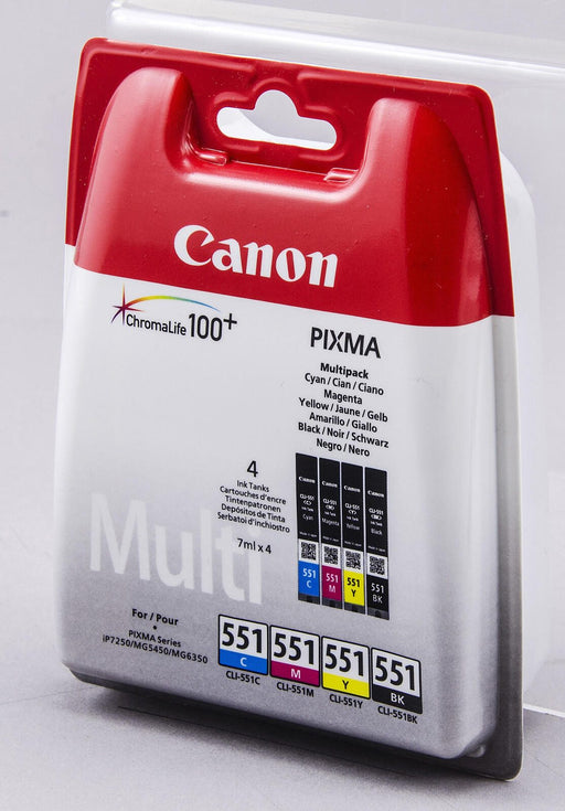 Canon Original CLI-551 Druckerpatronen 4er-Multipack - BK/C/M/Y