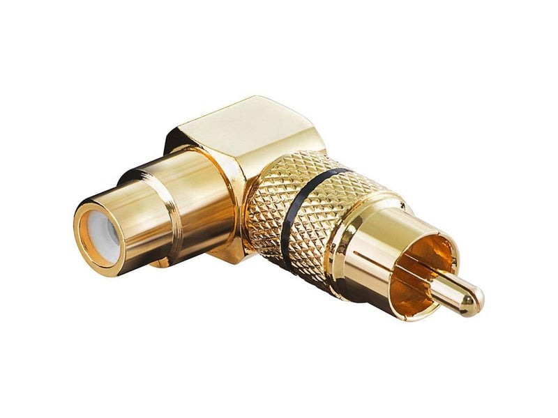 Pro Audio adapter RCA 90° - Black