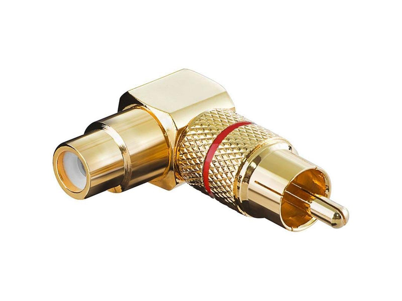 Pro Audio adapter RCA 90° - Red